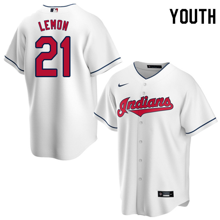 Nike Youth #21 Bob Lemon Cleveland Indians Baseball Jerseys Sale-White